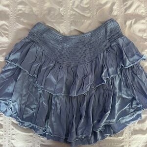 Blue Ruffled Women's Skirt